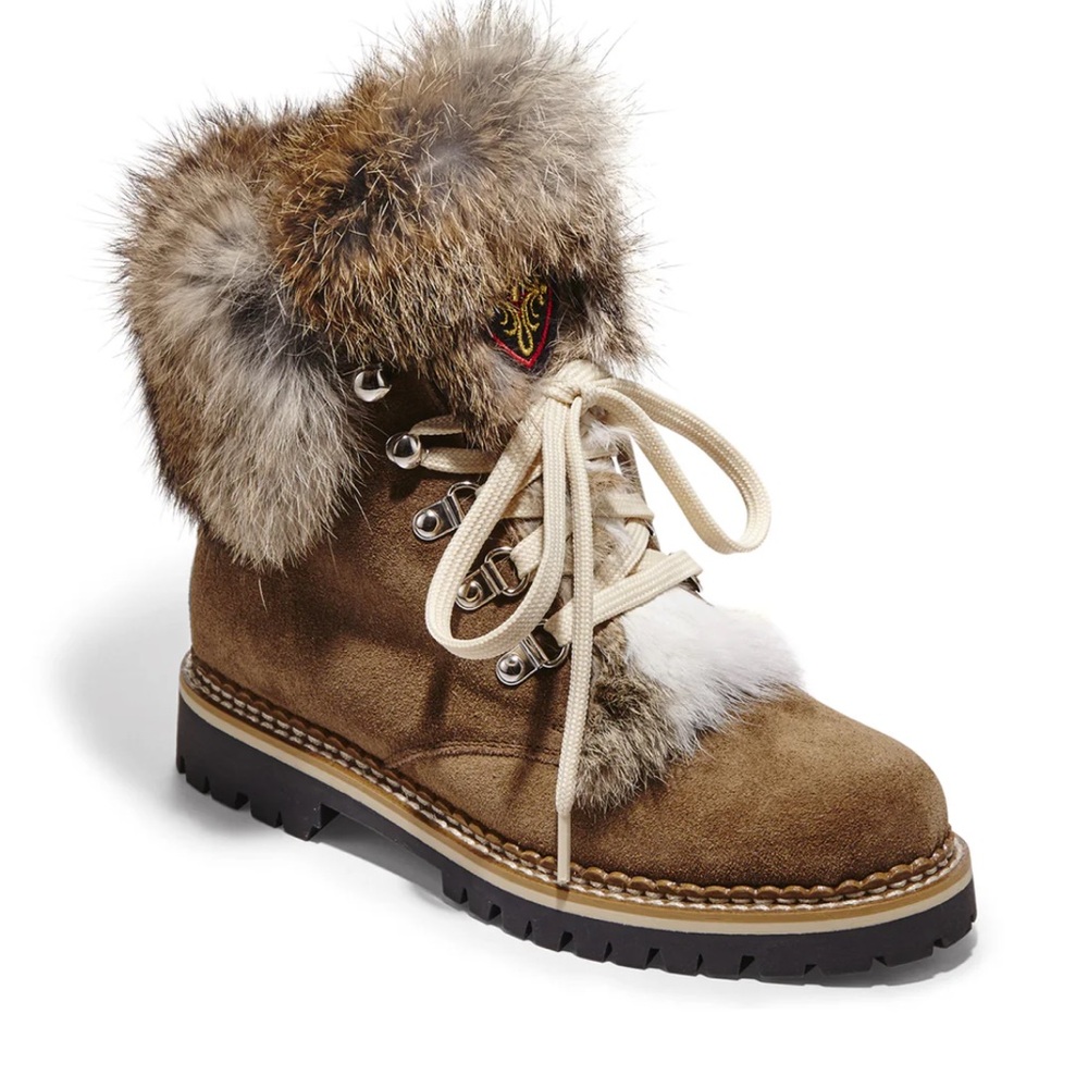 Cori Suede Hiker Brown Fur-Lined Boots
